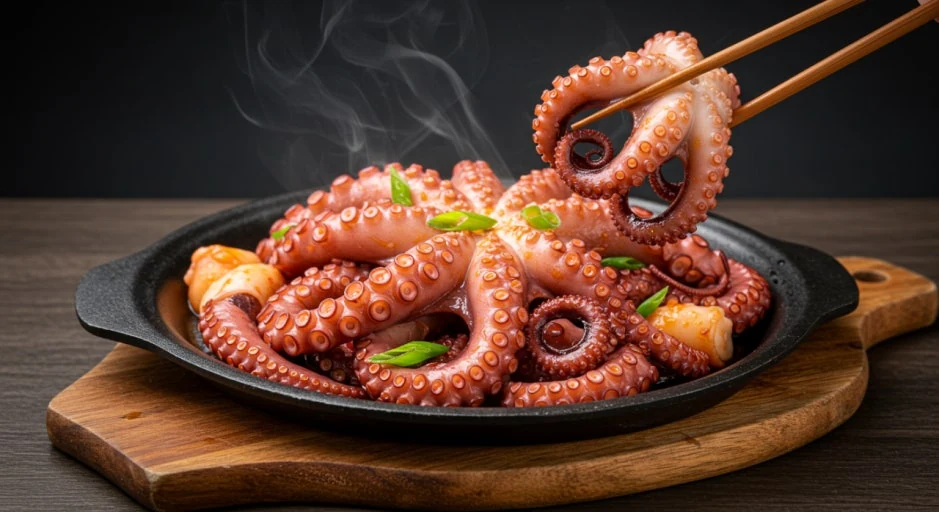 신선한 낙지 식재료