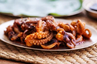 신선한 주꾸미 식재료